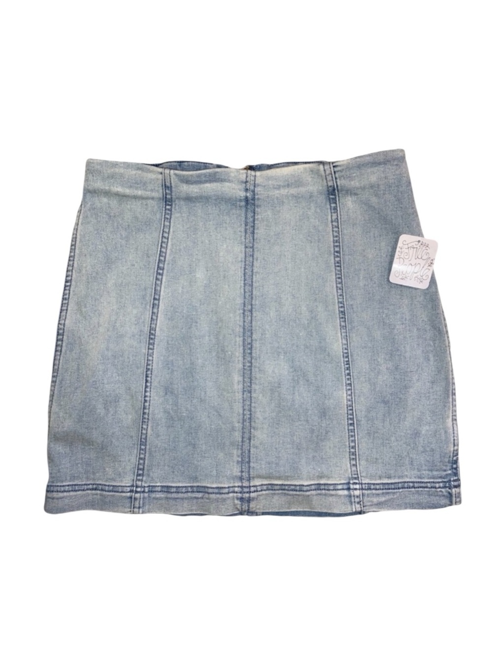 Free people denim mini skirt, NWT, stretchy, size 10